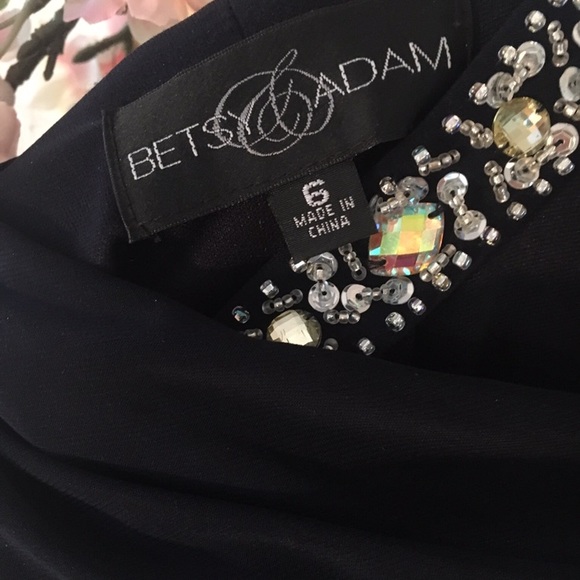 Betsy & Adam Size 6 Navy Gown - Picture 2 of 4